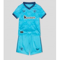 Billiga Athletic Bilbao Barnkläder Borta fotbollskläder till baby 2023-24 Kortärmad (+ Korta byxor)